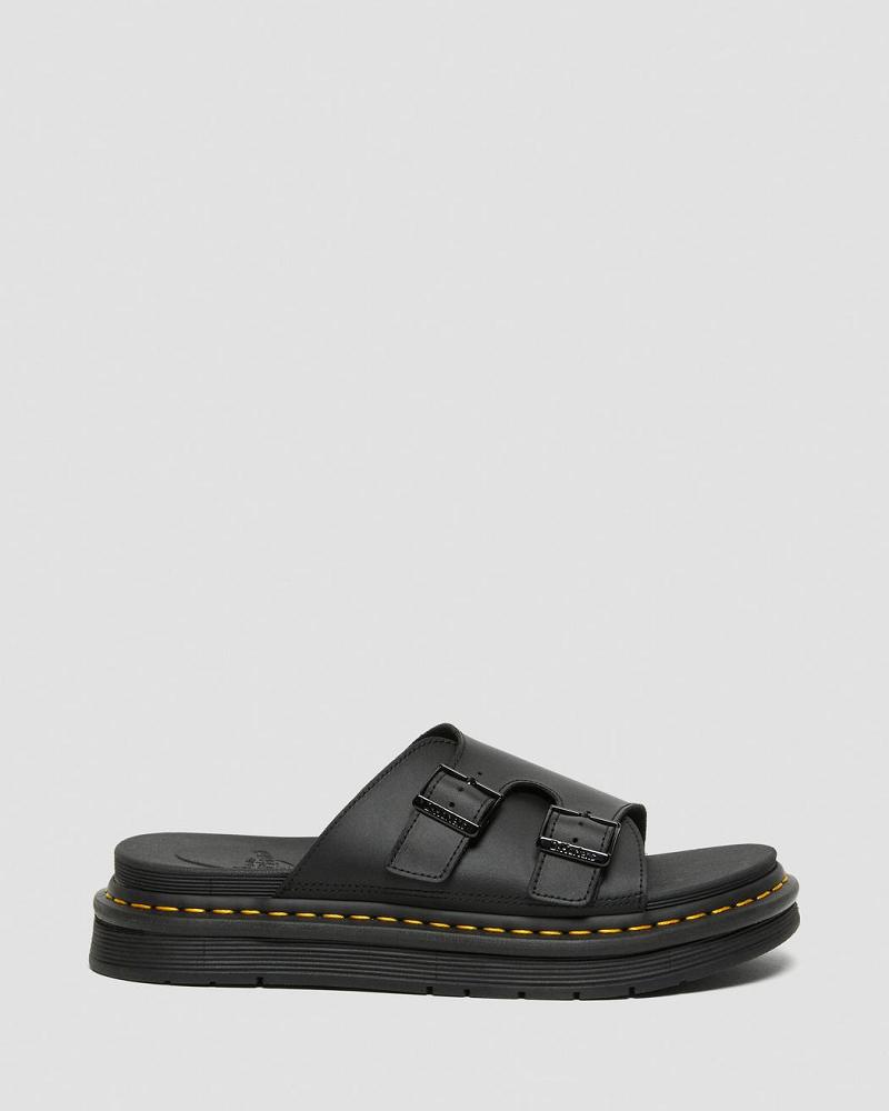 Dr Martens Dax Men's Leren Sandalen Heren Zwart | NL 176LIS